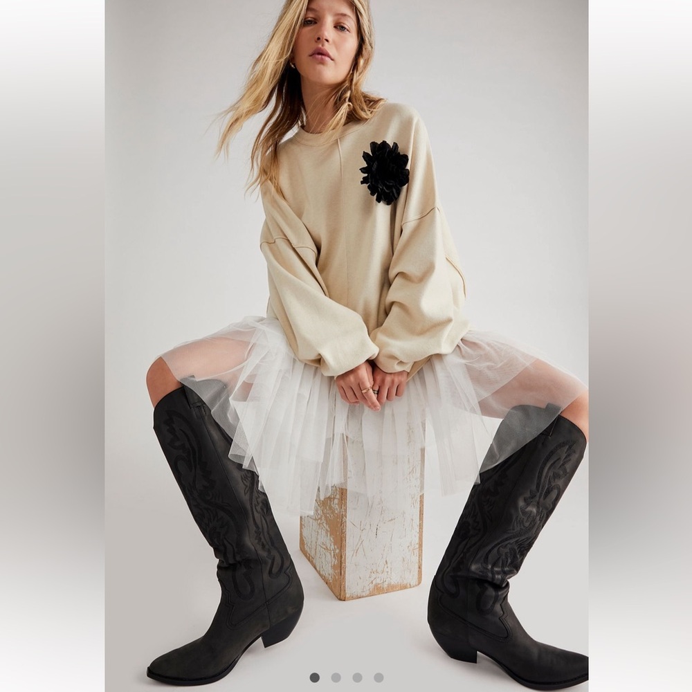 Free People Finn Western Boot by Jeffrey Campbell, Black, 8